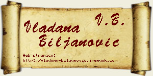 Vladana Biljanović vizit kartica